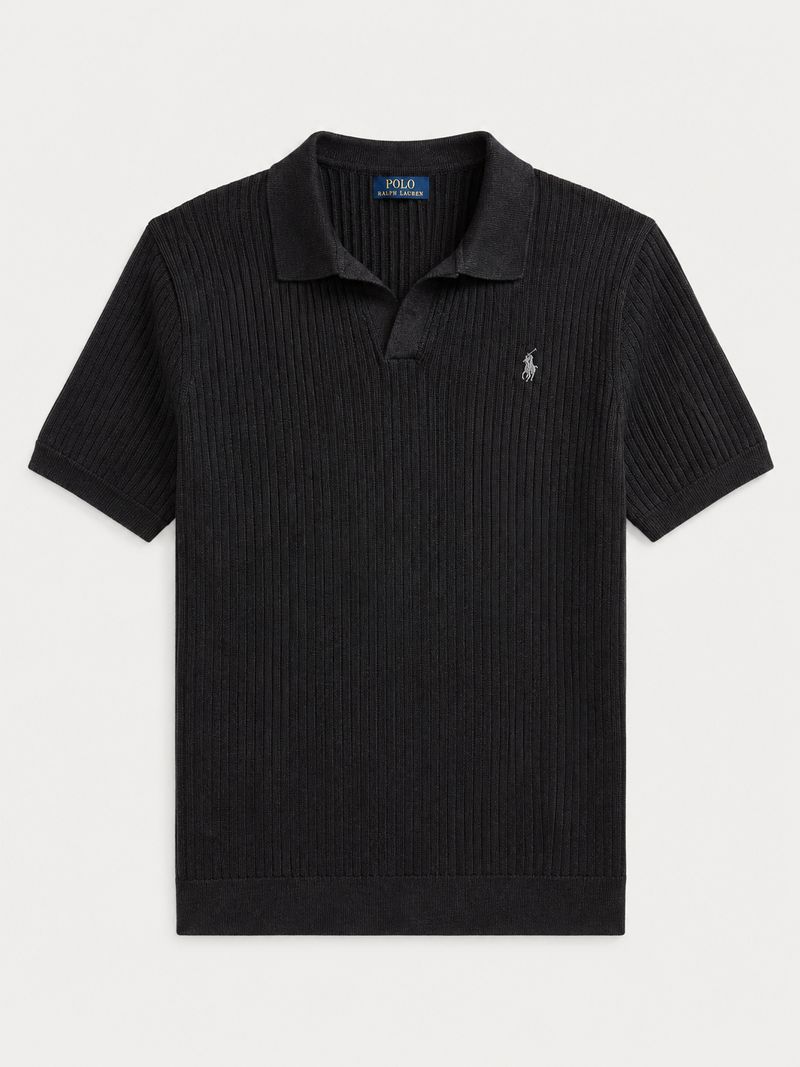 POLO™ Ribbed Knit Polo — Black